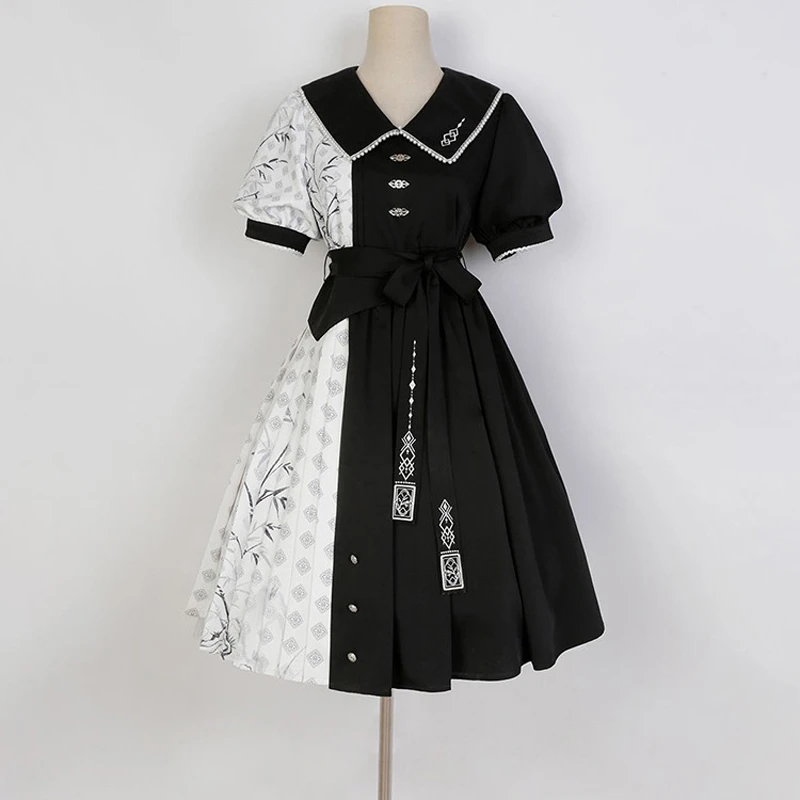 Women-Han-Elements-Clothing-Summer-Black-Daily-Fashion-Dresses-4 Women's Han Elements Clothing Summer Black Daily Fashion Dresses