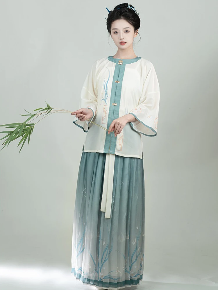 Women Summer Hanfu Ming Dynasty Classic Hanfu Round Neck