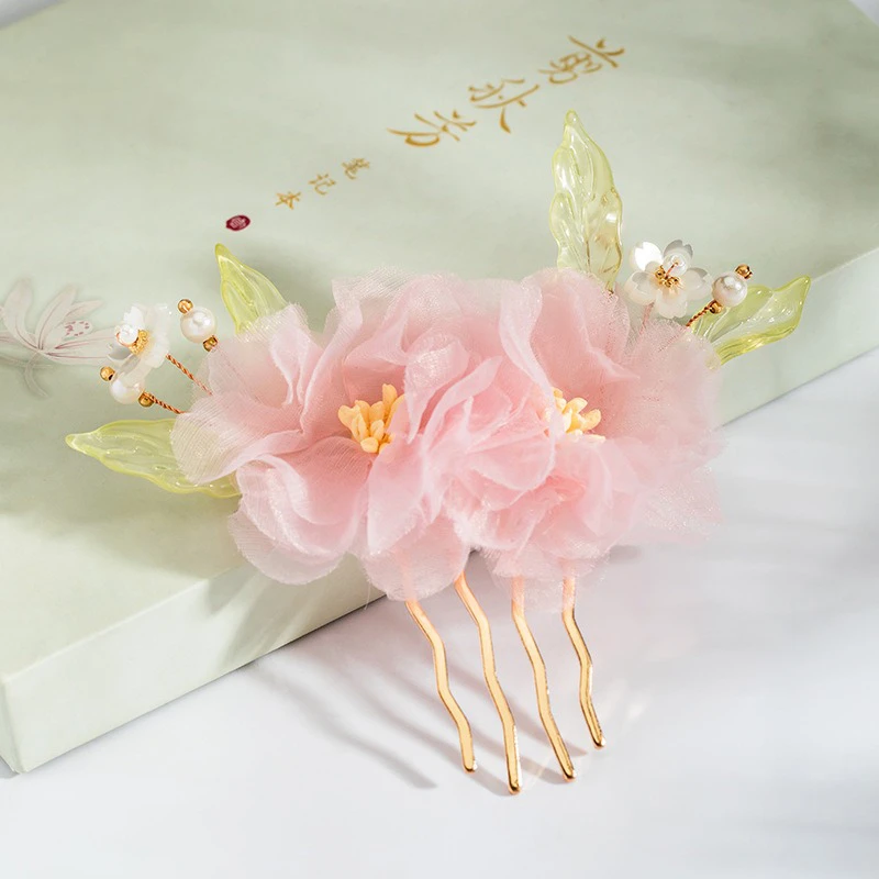 Women's-Ancient-Style-Accessories-Hanfu-Chiffon-Hairpin-1 Women's Ancient Style Accessories Hanfu Chiffon Hairpin