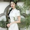 Women's-Modern-Cheongsam-Slim-White-Qipao-Dresses-2 Women's Modern Cheongsam Slim White Qipao Dresses