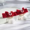 Bow-Hair-Clip-Children-New-Year-Hair-Accessories-Red-Plush-Headpiece-1 Bow Hair Clip Children New Year Hair Accessories Red Plush Headpiece