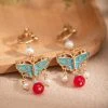 Butterfly-Earrings-Hanfu-Accessories-Women-Vintage-Cheongsam-Collocation-2 Butterfly Earrings Hanfu Accessories Women Vintage Cheongsam Collocation