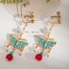 Butterfly-Earrings-Hanfu-Accessories-Women-Vintage-Cheongsam-Collocation-3 Butterfly Earrings Hanfu Accessories Women Vintage Cheongsam Collocation