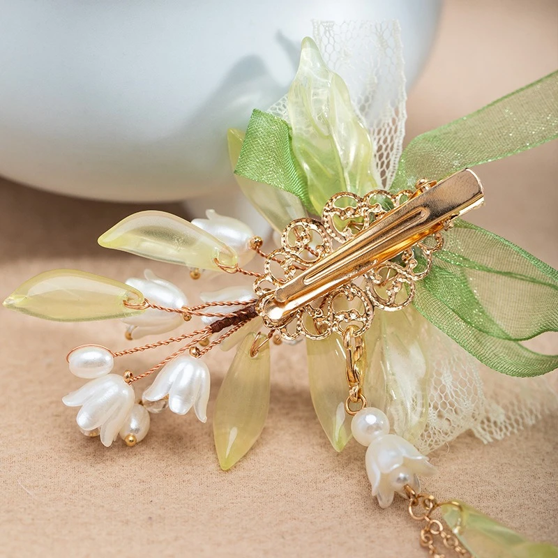 Green-Tassel-Hair-Clip-Orchid-Hanfu-Matching-Cheongsam-Accessories-4 Lily Grace