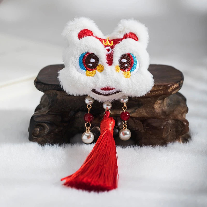 Lion-Hair-Clip-Ancient-Style-Buyao-Clip-New-Year's-Children's-Hanfu-Headdresses-3 Lion Hair Clip Ancient Style Buyao Clip New Year's Children's Hanfu Headdresses