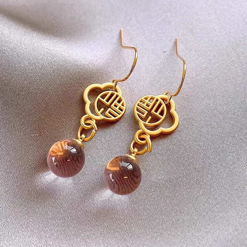 New-Chinoiserie-Earrings-Hanfu-New-Cheongsam-Unique-Accessories-3 New Chinoiserie Earrings Hanfu New Cheongsam Unique Accessories