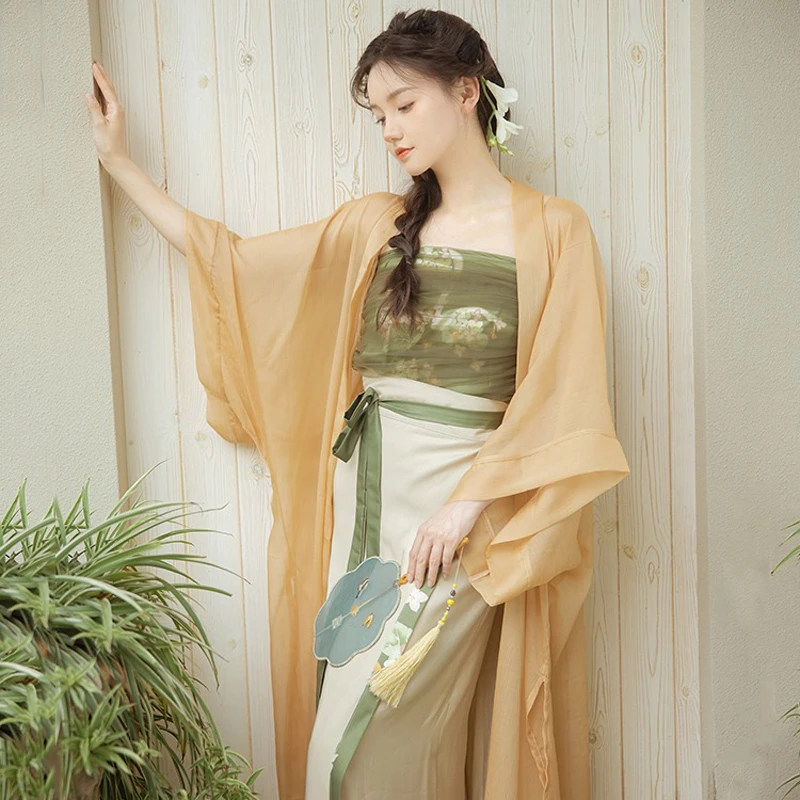 Song-Dynasty-Ladies-Fashion-Hanfu-Summer-Dress-Refreshing-Daily-Skirt-4 Song Dynasty Ladies Fashion Hanfu Summer Dress Refreshing Daily Skirt