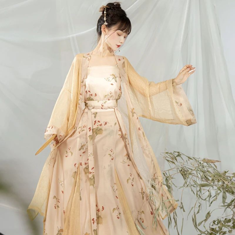 Song-Ladies-Hanfu-Beige-Summer-Daily-Casual-Skirt-1 Song Ladies Hanfu Beige Summer Daily Casual Skirt