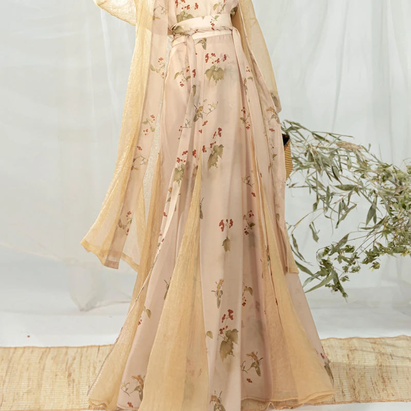 Song-Ladies-Hanfu-Beige-Summer-Daily-Casual-Skirt-4 Song Ladies Hanfu Beige Summer Daily Casual Skirt