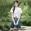 Summer-Fashion-Hanfu-Ladies-Chinese-Style-Ma-Mian-Short-Skirt-2 Summer Fashion Hanfu Ladies Chinese Style Ma Mian Short Skirt