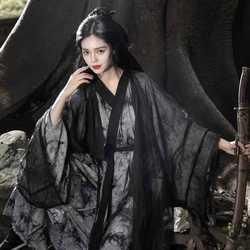 Weijin-Wuxia-Costume-Hanfu-Robe-Performance-Dress-1 Weijin Wuxia Costume Hanfu Robe Performance Dress