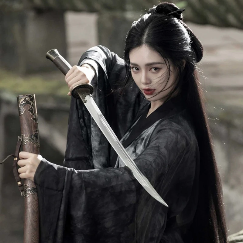 Weijin Wuxia Costume Hanfu Robe Performance Dress