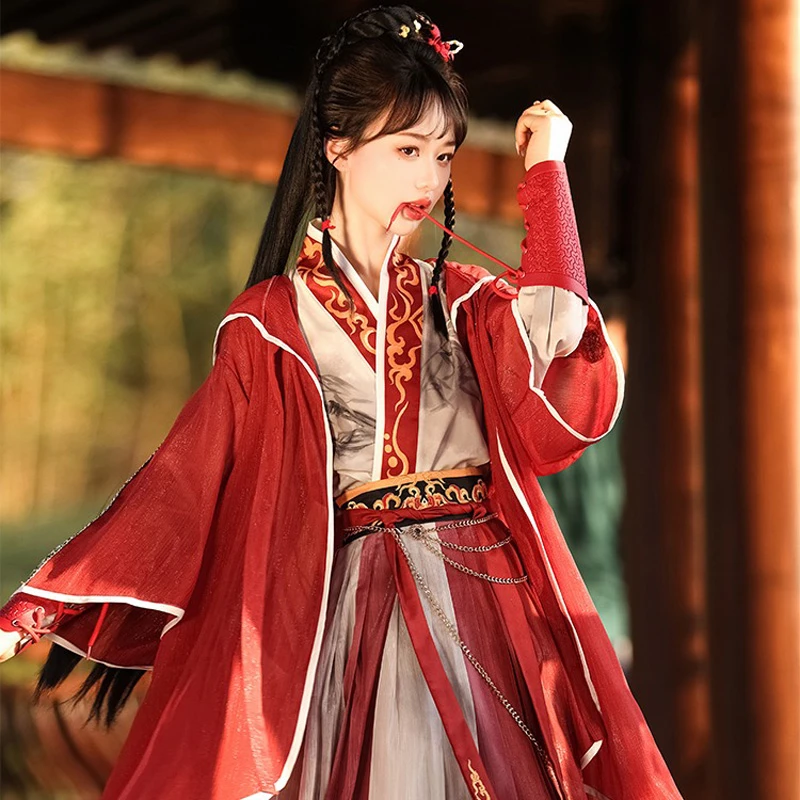 Wuxia-Costume-Qiyao-Ruqun-Han-Element-Classical-Styling-2 Wuxia Costume Qiyao Ruqun Han Element Classical Styling