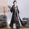 Wuxia-Hanfu-Summer-Black-Color-Fashion-Style-Dresses-3 Wuxia Hanfu Summer Black Color Fashion Style Dresses