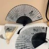 Classical-Folding-Fan-Women-Hanfu-Portable-Bamboo-Fan-4 Classical Folding Fan Women Hanfu Portable Bamboo Fan