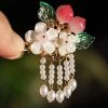 Cute-Peach-Hair-Clip-Children-Vintage-Hanfu-Headdress-3 Cute Peach Hair Clip Children Vintage Hanfu Headdress