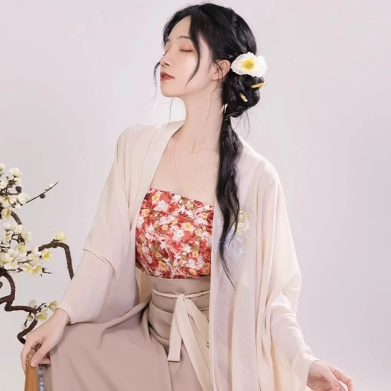 Fashion-Song-Dynasty-Ladies-Hanfu-Daily-Summer-Cute-Skirt-2 Fashion Song Dynasty Ladies Hanfu Daily Summer Cute Skirt