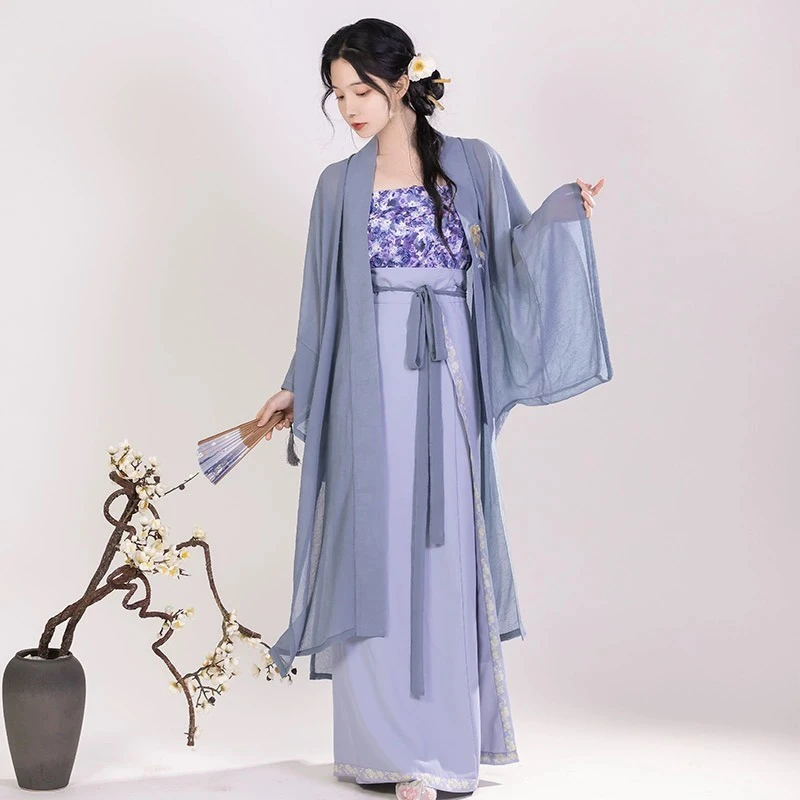 Fashion-Song-Dynasty-Ladies-Hanfu-Daily-Summer-Cute-Skirt-3 Fashion Song Dynasty Ladies Hanfu Daily Summer Cute Skirt