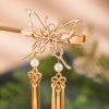 Golden-Butterfly-Hair-Clip-Hanfu-Daily-Girl-Fairy-Headdress-3 Golden Butterfly Hair Clip Hanfu Daily Girl Fairy Headdress
