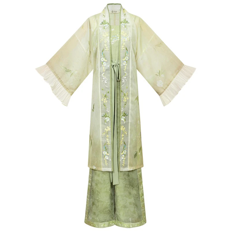 Song-Hanfu-Summer-Women-Fashion-Songku-Green-Colours-4 Song Hanfu Summer Women Fashion Songku Green Colours