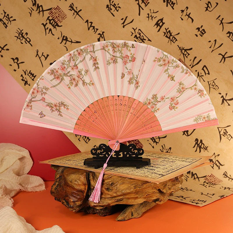 Summer-Fan-Classical-Ladies-Dance-Hanfu-Folding-Fan-2 Summer Fan Classical Ladies Dance Hanfu Folding Fan