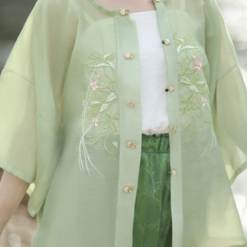 Summer-Women-Song-Dynasty-Hanfu-Fresh-Breathable-Daily-Green-Songku-4 Summer Women Song Dynasty Hanfu Fresh Breathable Daily Green Songku