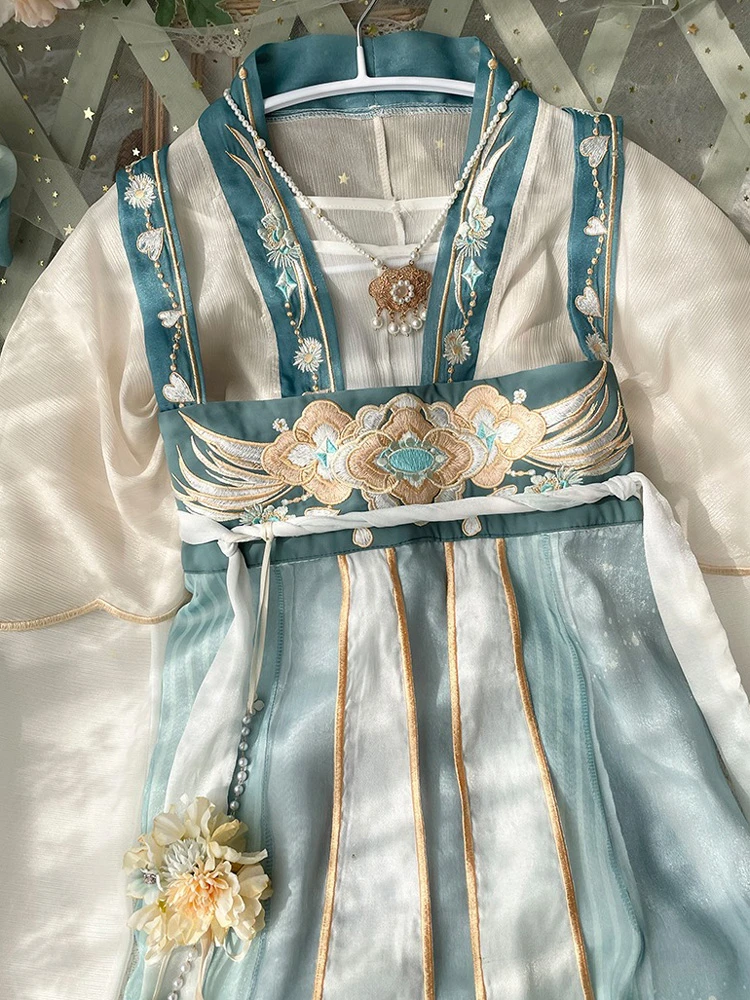 Women's Qixiong Shanqun Hanfu Blue Classical Fairy Dresse