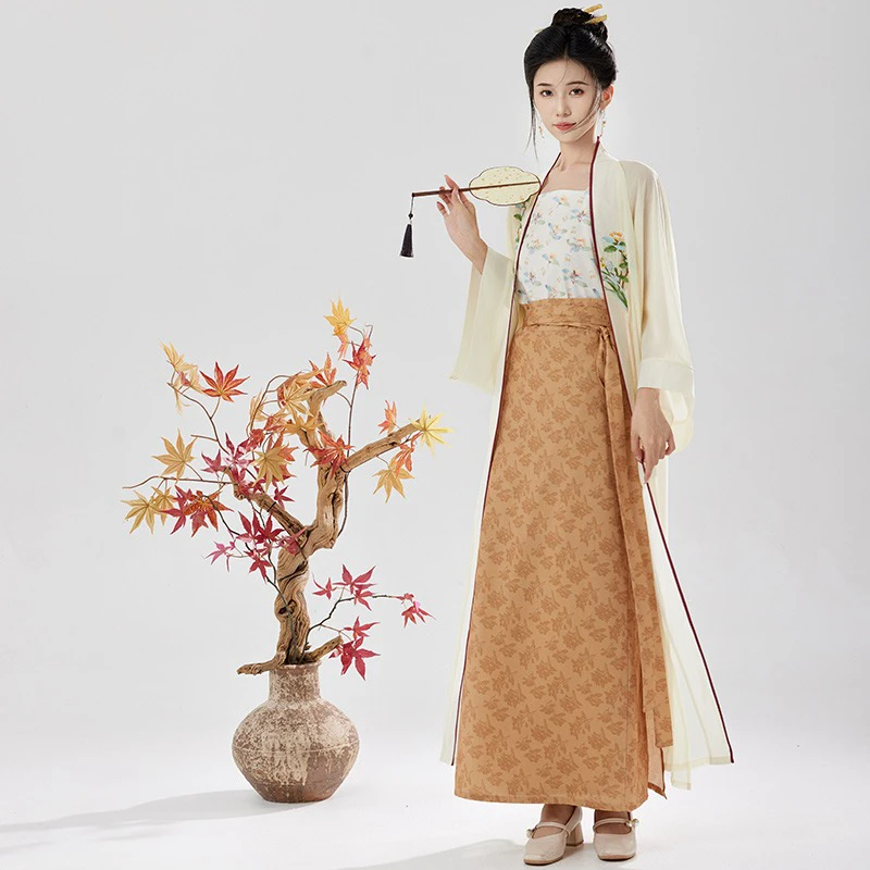 Women's-Song-Fashion-Hanfu-Long-Shirt-Fashion-Daily-Skirt-1 Golden Harmony