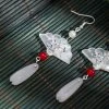 Fan-Earrings-Classical-Hanfu-Accessories-Niche-Ear-Hooks-Tassel-Earrings-2 Fan Earrings Classical Hanfu Accessories Niche Ear Hooks Tassel Earrings