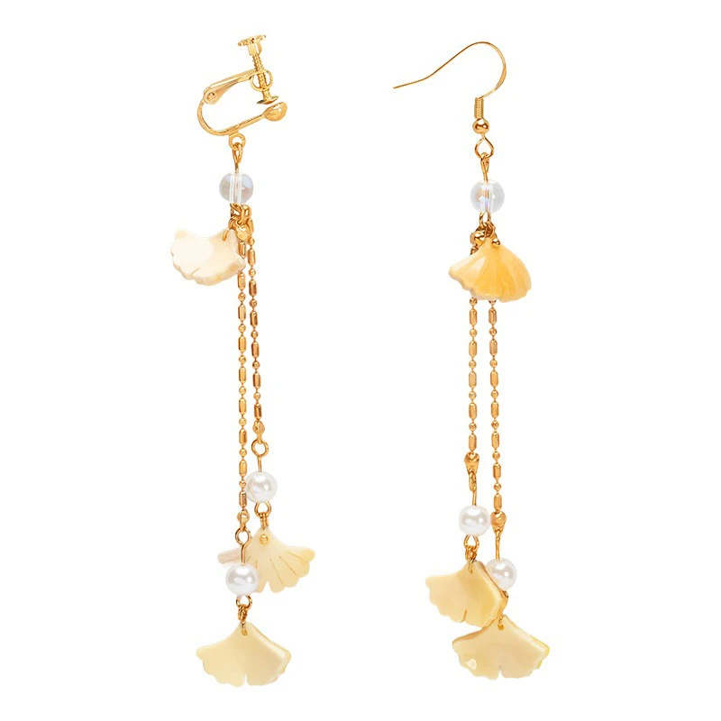 Hanfu-Earrings-Classical-Ginkgo-Jewelry-Cheongsam-Accessories-4 Hanfu Earrings Classical Ginkgo Jewelry Cheongsam Accessories