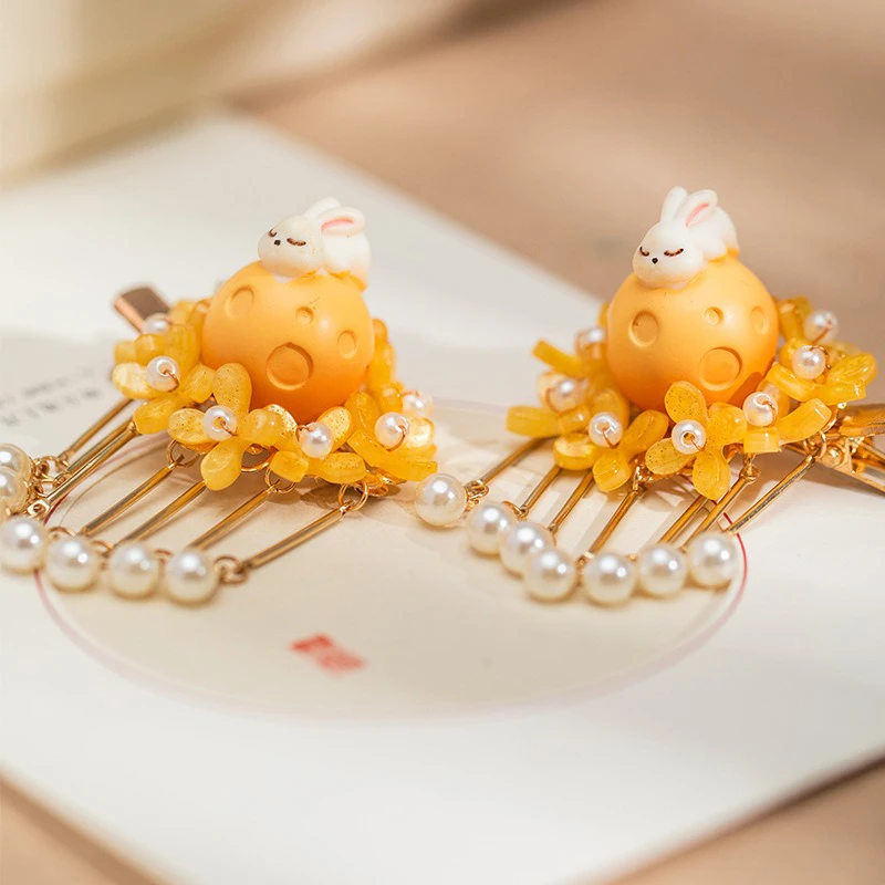 Mid-Autumn-Children-Classical-Hair-Clip-Rabbit-Hanfu-Accessories-1 Moonlit Bunny