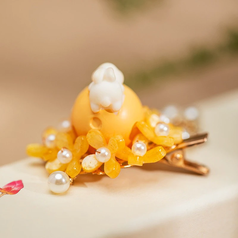 Mid-Autumn-Children-Classical-Hair-Clip-Rabbit-Hanfu-Accessories-2 Mid-Autumn Children Classical Hair Clip Rabbit Hanfu Accessories