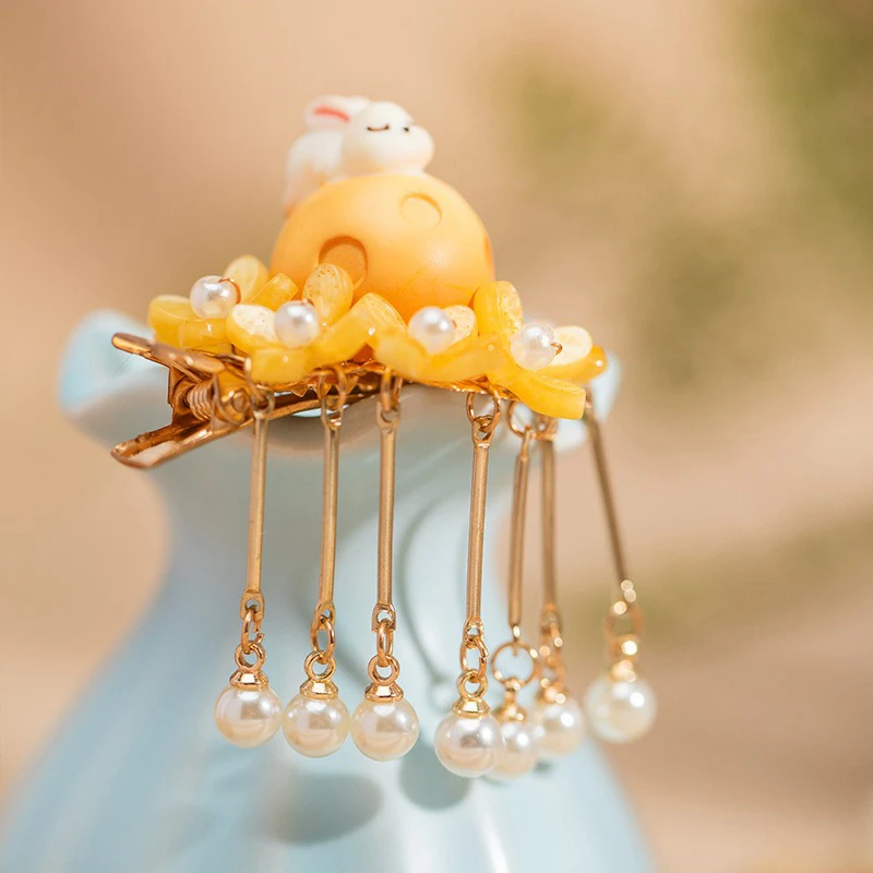 Mid-Autumn-Children-Classical-Hair-Clip-Rabbit-Hanfu-Accessories-4 Mid-Autumn Children Classical Hair Clip Rabbit Hanfu Accessories