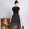 Ming-Dynasty-Hanfu-Ladies-Ma-Mian-Dress-Black-Skirt-2 Ming Dynasty Hanfu Ladies Ma Mian Dress Black Skirt