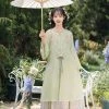 Ming-Dynasty-Round-Neck-Long-Shirt-Ma-Mian-Skirt-Modern-Daily-Wear-1 Ming Dynasty Round Neck Long Shirt Ma Mian Skirt Modern Daily Wear