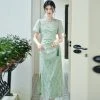 Modified-Cheongsam-Green-Women's-Summer-Dresses-1 Modified Cheongsam Green Women's Summer Dresses