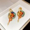 Women-Earrings-Golden-Dragon-Personalised-Ear-Buckles-1 Women Earrings Golden Dragon Personalised Ear Buckles