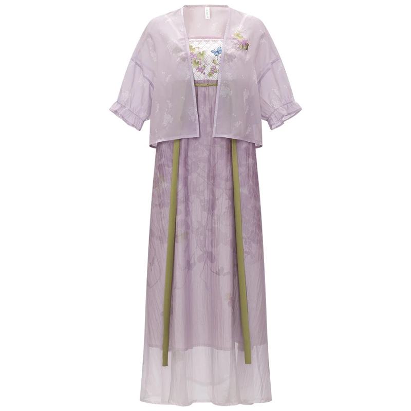 Women-Fashion-Hanfu-Summer-Long-Skirt-Han-Element-Shirt-4 Women Fashion Hanfu Summer Long Skirt Han Element Shirt