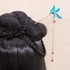 Hanfu-Simple-Hairpin-Blue-Headdress-Tassel-Ancient-Style-Accessories-4 Hanfu Simple Hairpin Blue Headdress Tassel Ancient Style Accessories