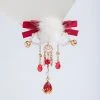 Red-Hairball-Hairclips-Ribbon-Tassel-Plush-Hanfu-Cute-Headdresses-2 Red Hairball Hairclips Ribbon Tassel Plush Hanfu Cute Headdresses