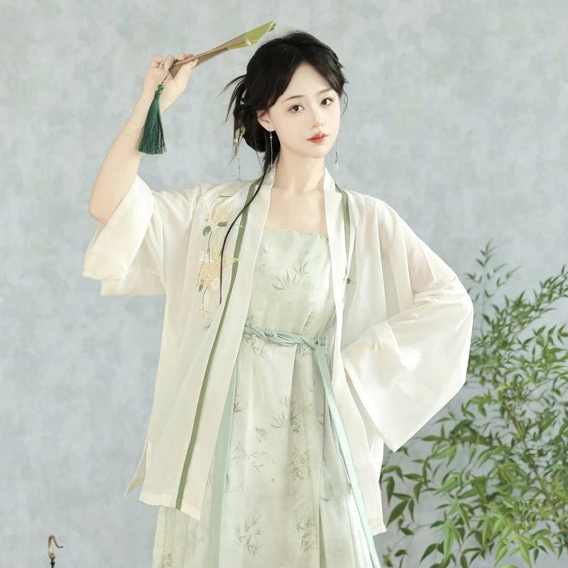 Song-Dynasty-Casual-Hanfu-Women's-Dresses-Elegant-Skirt-3 Song Dynasty Casual Hanfu Women's Dresses Elegant Skirt