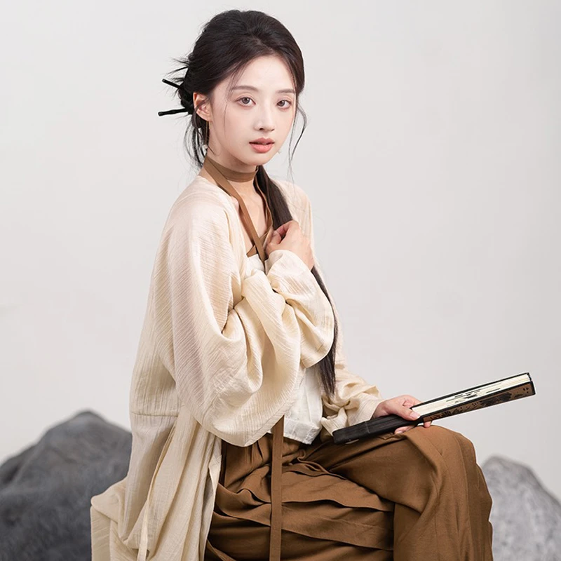 Song-Dynasty-Daily-Hanfu-Women-Songku-Daily-Loose-Costume-4 Song Dynasty Daily Hanfu Women Songku Daily Loose Costume