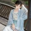 Song-Dynasty-Hanfu-Blue-Ladies-Summer-Dress-2 Song Dynasty Hanfu Blue Ladies Summer Dress