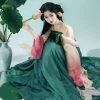 Tang-Dynasty-Hanfu-Qixiong-Shanqun-Summer-Lotus-Long-Skirt-3 Tang Dynasty Hanfu Qixiong Shanqun Summer Lotus Long Skirt