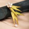 Bamboo-Leaf-Hair-Clip-Handmade-Vintage-Cheongsam-Accessories-Ancient-Style-Hanfu-Headwear-3 Bamboo Leaf Hair Clip Handmade Vintage Cheongsam Accessories Ancient Style Hanfu Headwear
