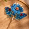 Chinese-Hairpin-Handmade-Silk-Yarn-Cheongsam-Hanfu-Accessories-4 Chinese Hairpin Handmade Silk Yarn Cheongsam Hanfu Accessories