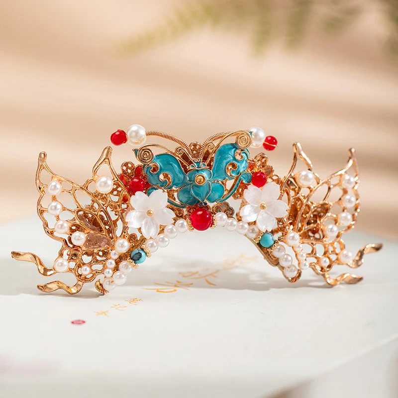 Fairy-Hair-Crown-Top-Hairpin-Vintage-Hanfu-Hair-Accessories-Butterfly-3 Fairy Hair Crown Top Hairpin Vintage Hanfu Hair Accessories Butterfly