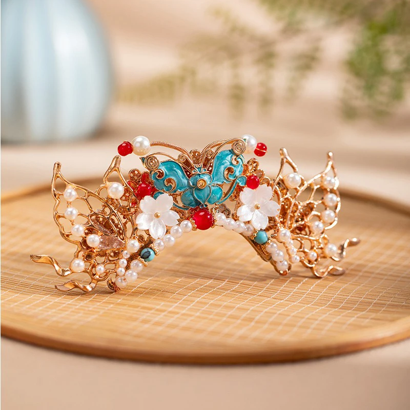 Fairy-Hair-Crown-Top-Hairpin-Vintage-Hanfu-Hair-Accessories-Butterfly-4 Fairy Hair Crown Top Hairpin Vintage Hanfu Hair Accessories Butterfly