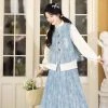 Ladies-Autumn-Fashion-Hanfu-Bijia-Ming-Dynasty-Style-2 Denim Elegance