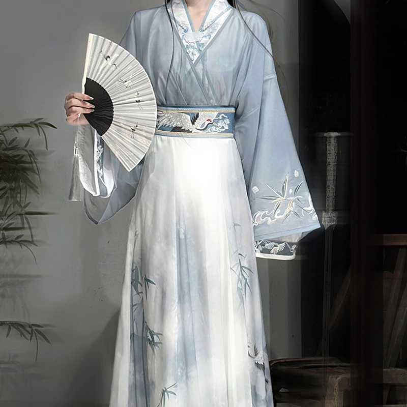 Martial-Arts-Women-Hanfu-Jiaoling-Ruqun-Wei-Jin-Style-1 Martial Arts Women Hanfu Jiaoling Ruqun Wei Jin Style